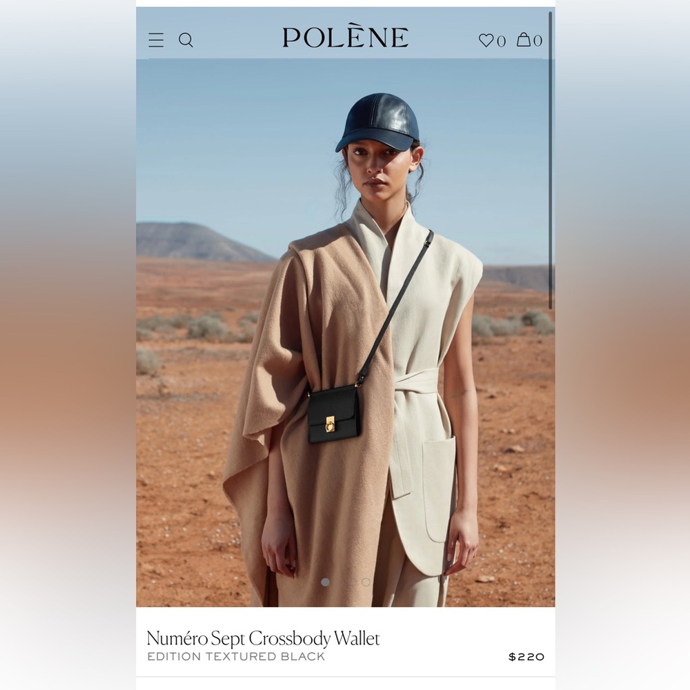 NEW! Taupe Numero Sept wallet crossbody